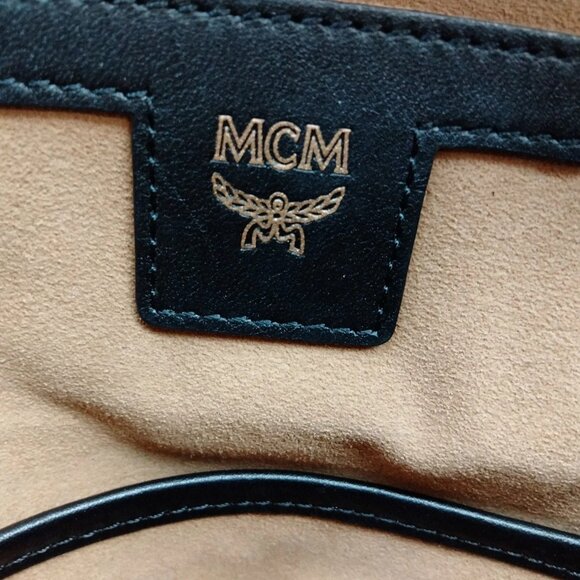 (L5) Authentic MCM Backpack Bag Silver PVC Luxury Vintage Designer Handbag - Picture 7 of 9